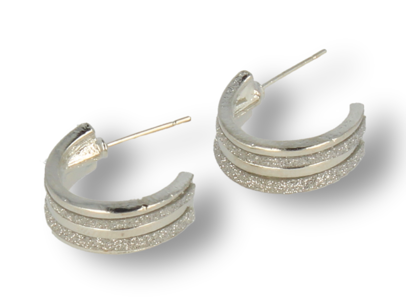 Kolczyki srebrne świecące 