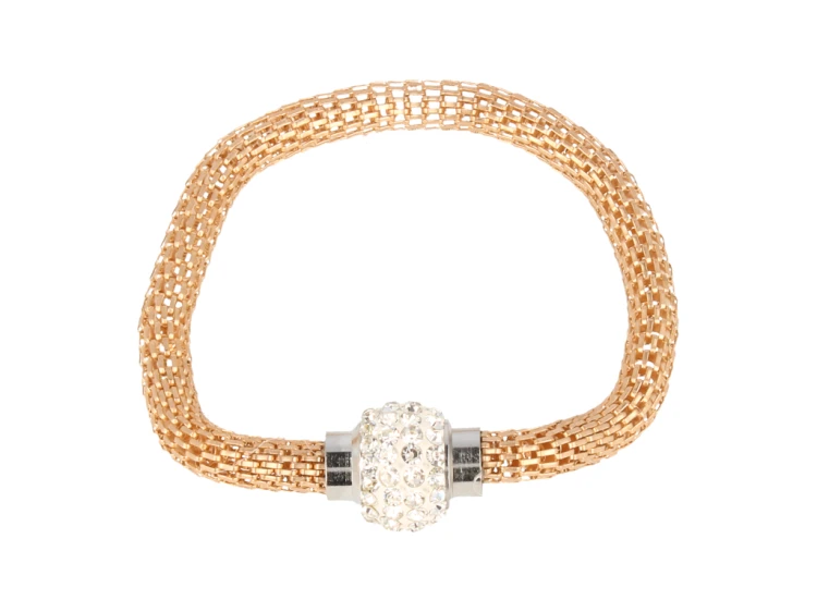BRANSOLETKA złota z kulką Shamballa