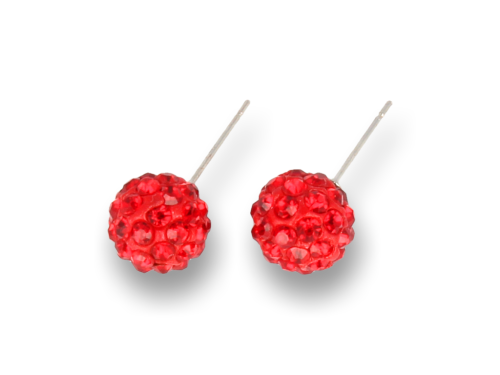KOLCZYKI Shamballa - średnica kulki 10 mm