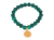 Zielona bransoletka koralikowa z zawieszką