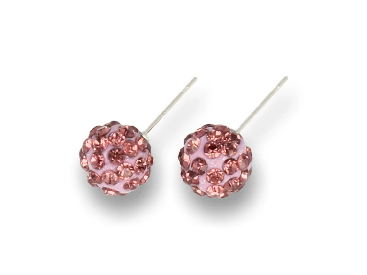 KOLCZYKI Shamballa - średnica kulki 10 mm
