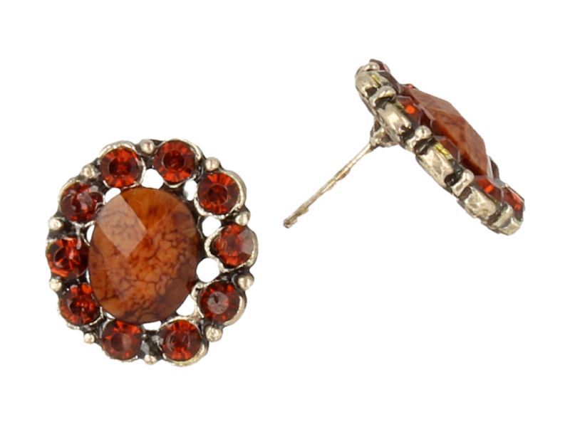 Kolczyki okrągłe przyozdobione cyrkoniami