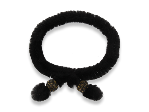 Czarna bransoletka z kulkami shamballa