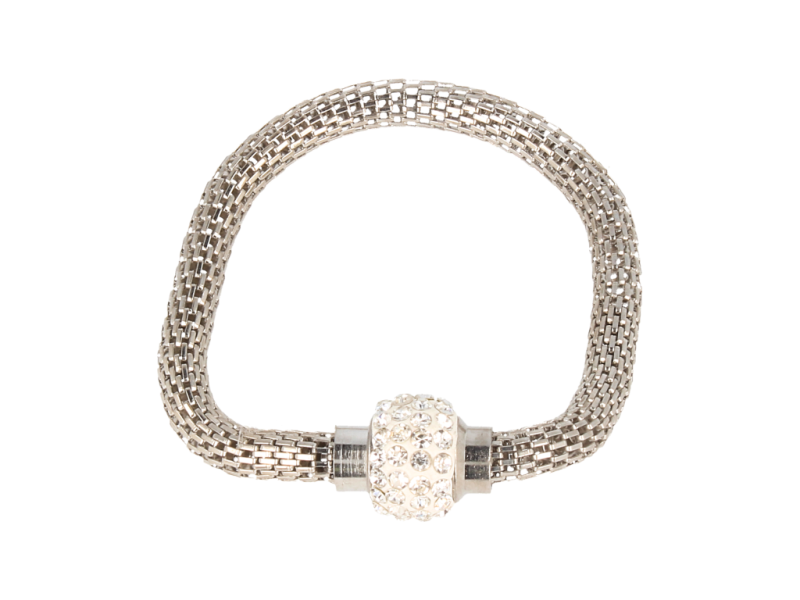 BRANSOLETKA srebrna z kulką Shamballa