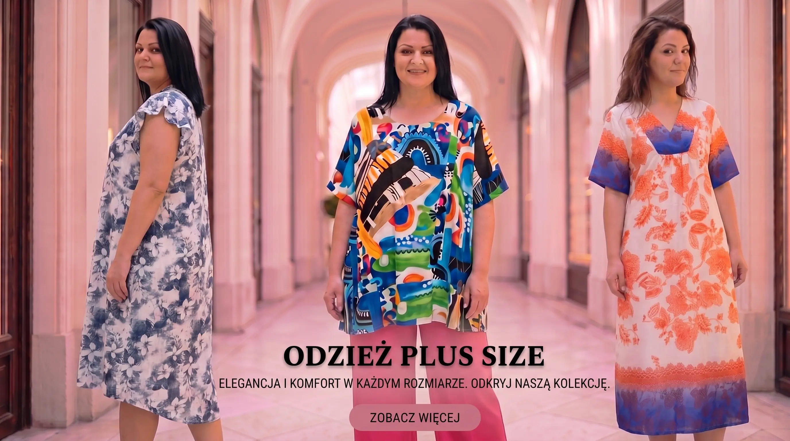 Odzież Plus Size Pink Box